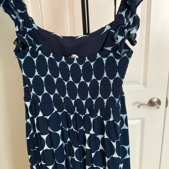 Kate Spade Navy Polka Dot Midi Dress - Picture 8 of 11